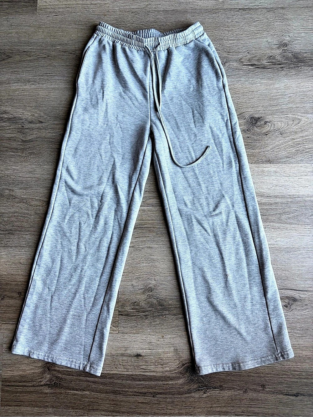 Gray Wide Leg Track Pants Size Medium Like New